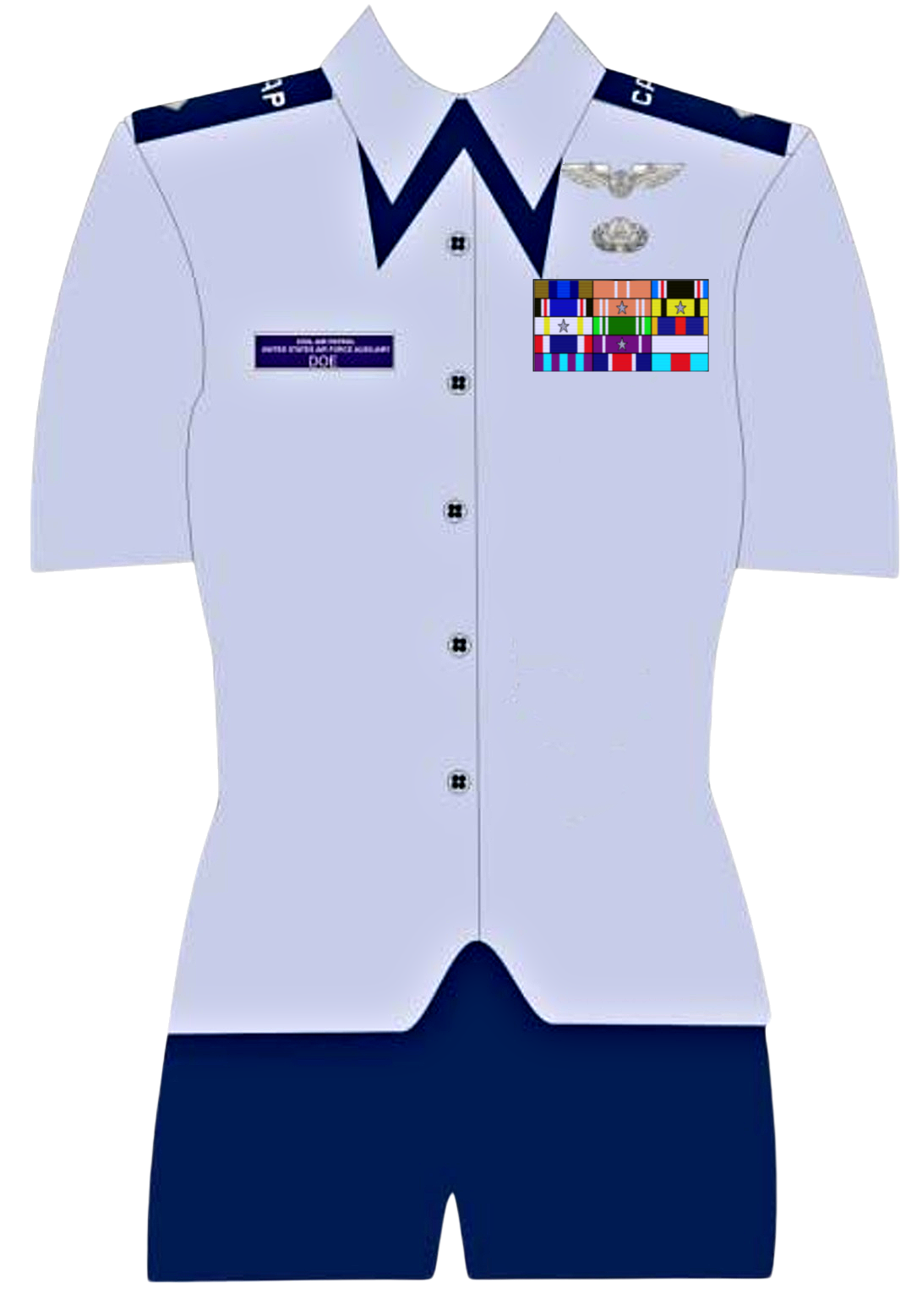 air force ribbon placement